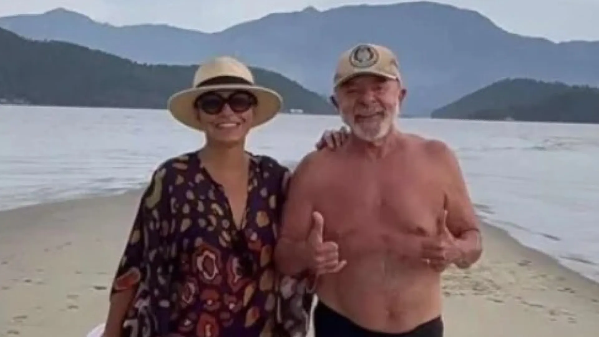 Lula e Janja compartilham momento à beira-mar e geram buzz nas redes sociais